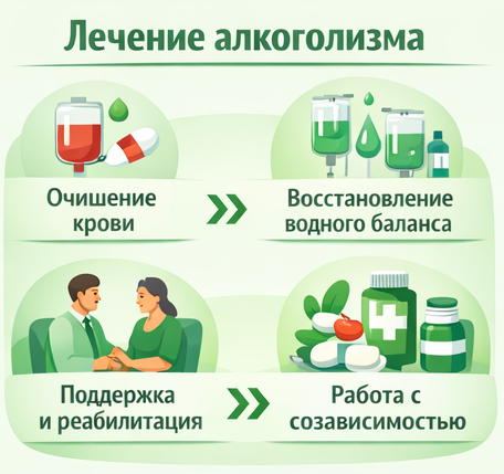 лечение алкоголизма в Александровске-Сахалинском этапы